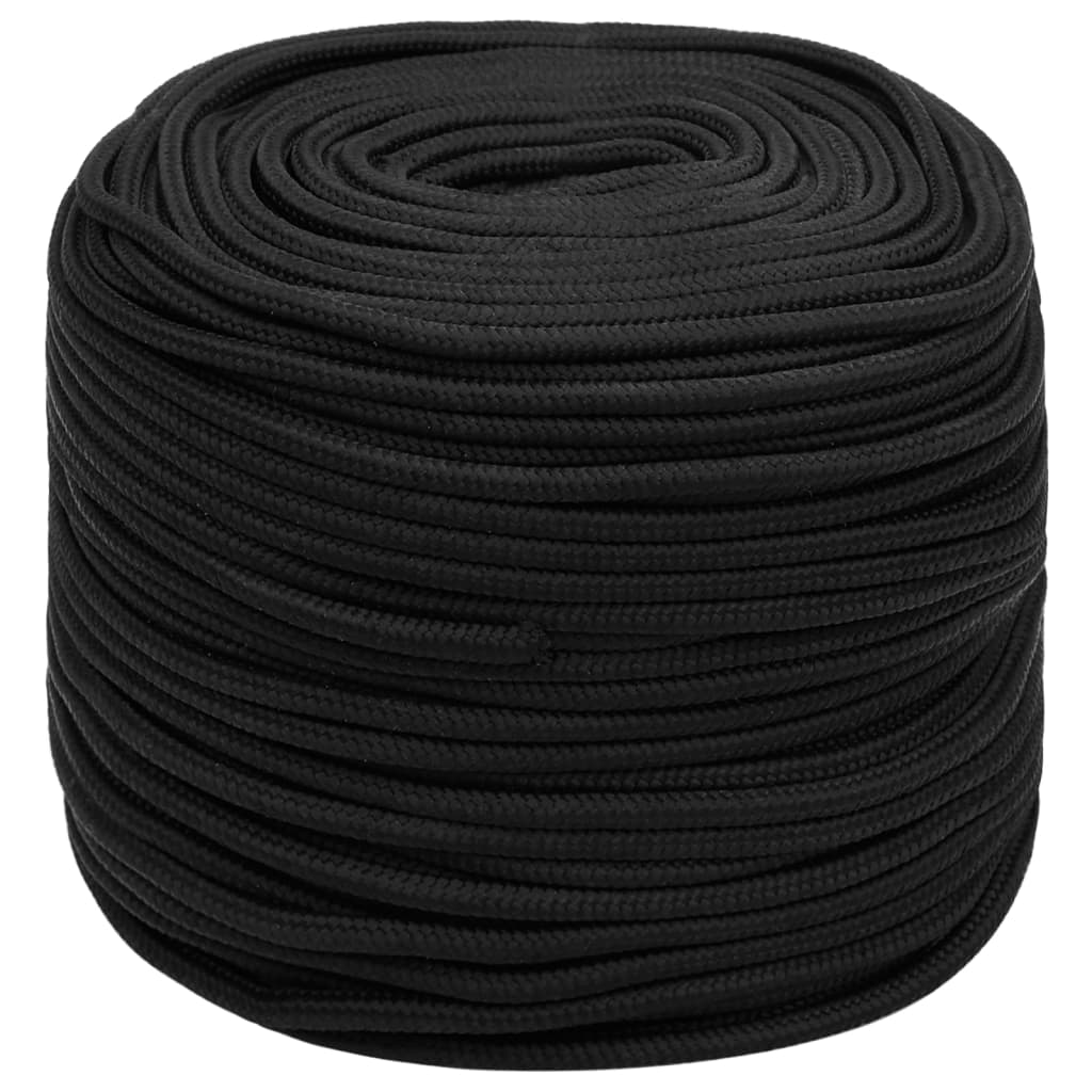 Vidaxl Boat Rope 6 mm 100 m polypropen sort