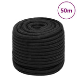 Vidaxl Boot Rope 16 mm 50 m Polroprope schwaarz