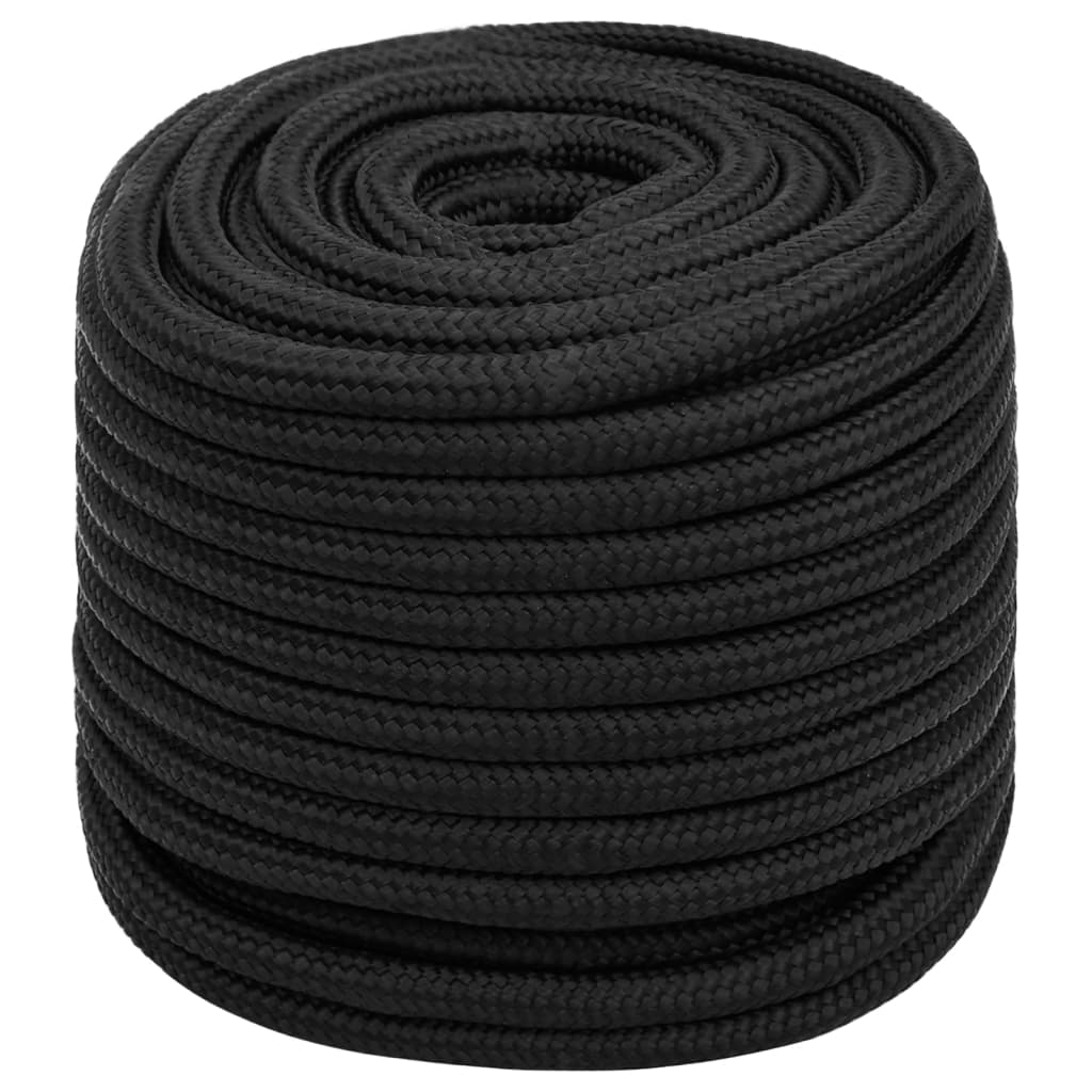 Vidaxl Boot Rope 16 mm 50 m Polroprope schwaarz