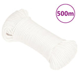 Vidaxl čolna vrvi 4 mm 500 m polipropilen polno bela