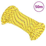 Corde de bateau vidaxl 5 mm 50 m en jaune en polypropylène