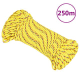 Corde de bateau vidaxl 5 mm 250 m en jaune en polypropylène