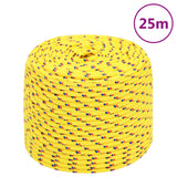 Corde de bateau vidaxl 8 mm 25 m en jaune en polypropylène