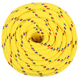 Corde de bateau vidaxl 16 mm 25 m en jaune en polypropylène