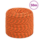 Corde de bateau vidaxl 10 mm 50 m en orange en polypropylène