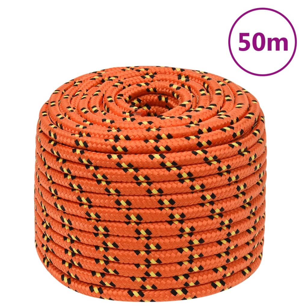 Vidaxl Boot Rope 12 mm 50 m Polropylen orange