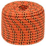 Vidaxl Boot Rope 12 mm 50 m Polropylen orange
