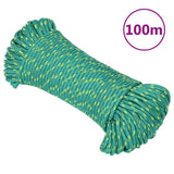 Corde à bateau Vidaxl 3 mm 100 m vert en polypropylène
