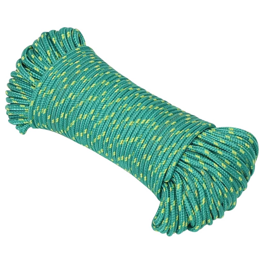 Corde à bateau Vidaxl 5 mm 25 m vert polypropylène