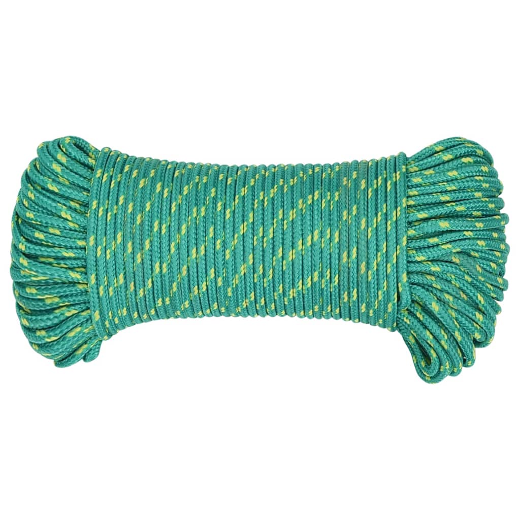 Corde à bateau Vidaxl 5 mm 25 m vert polypropylène