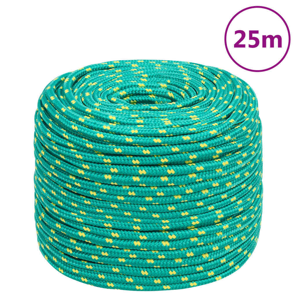 Corde à bateau Vidaxl 10 mm 25 m vert polypropylène