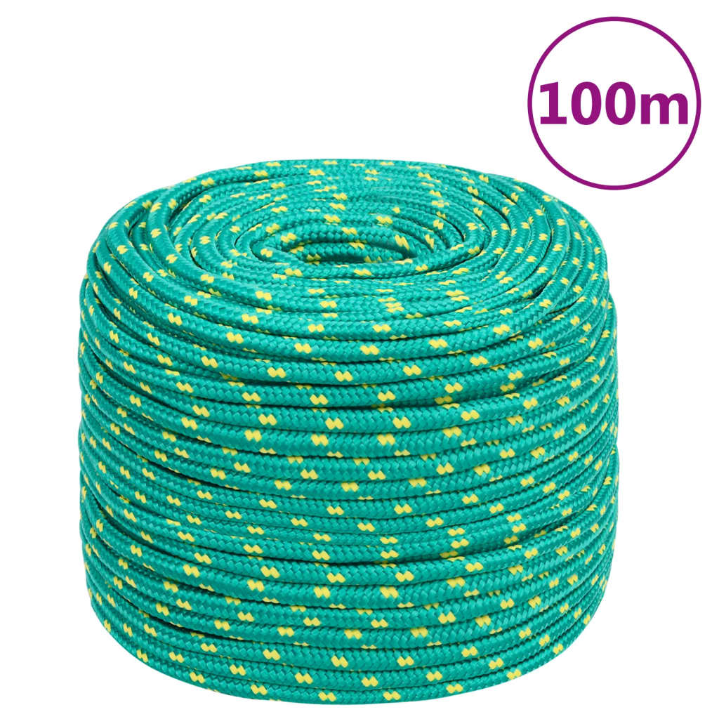 Corde à bateau Vidaxl 10 mm 100 m de polypropylène vert