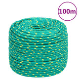 Corde à bateau Vidaxl 10 mm 100 m de polypropylène vert