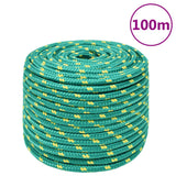Vidaxl Boot Rope 12 mm 100 m Polropypylen Green
