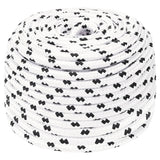 Vidaxl Boot Rope Braved 6 mmx25 m Polyester Wäiss