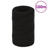 Vidaxl Werkouw 2 mm 100 m polyester sort