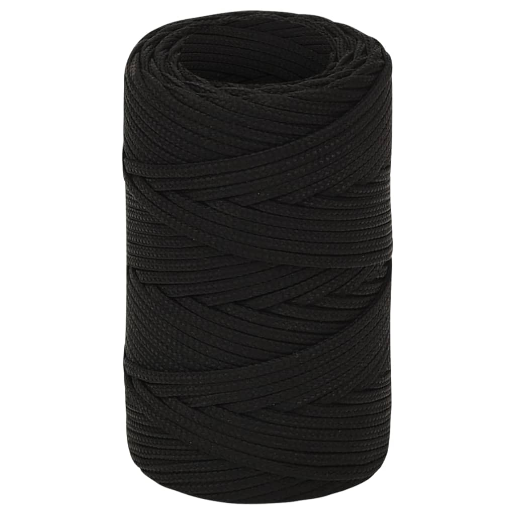 Vidaxl Werkouw 2 mm 100 m polyester sort