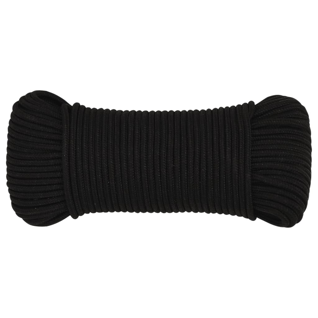 Vidaxl Werkouw 3 mm 100 m polyester sort