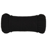 Vidaxl Werkouw 3 mm 100 m polyester sort