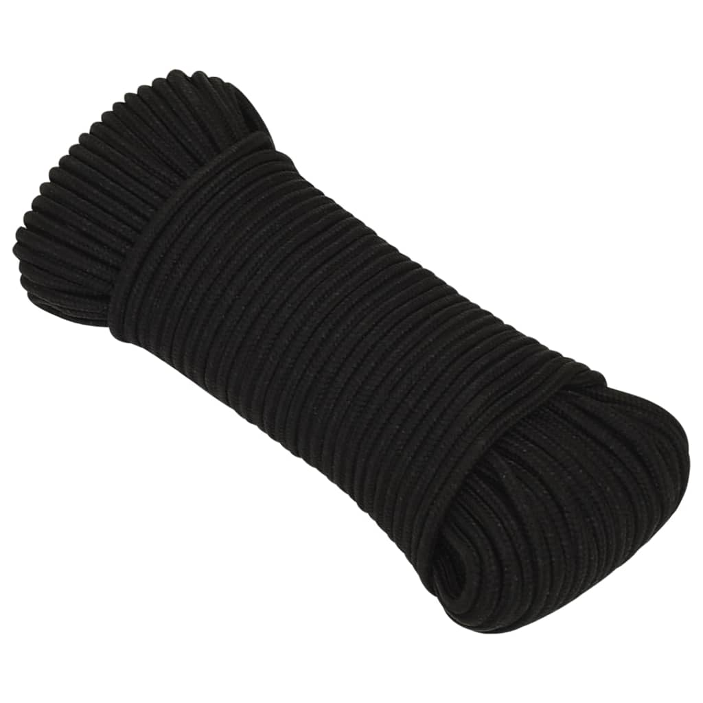 Vidaxl Werkouw 3 mm 250 m polyester sort