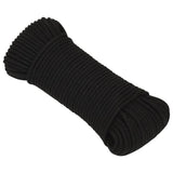 Vidaxl Werkouw 3 mm 250 m polyester sort