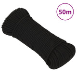 Vidaxl Werkouw 4 mm 50 m polyester černá