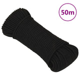 Vidaxl Werkouw 5 mm 50 m polyester sort