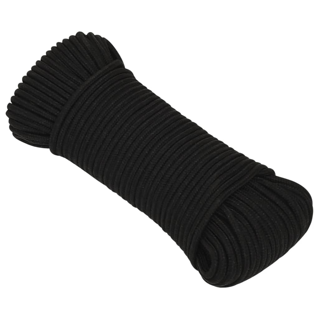 Vidaxl Werkouw 5 mm 100 m polyester sort