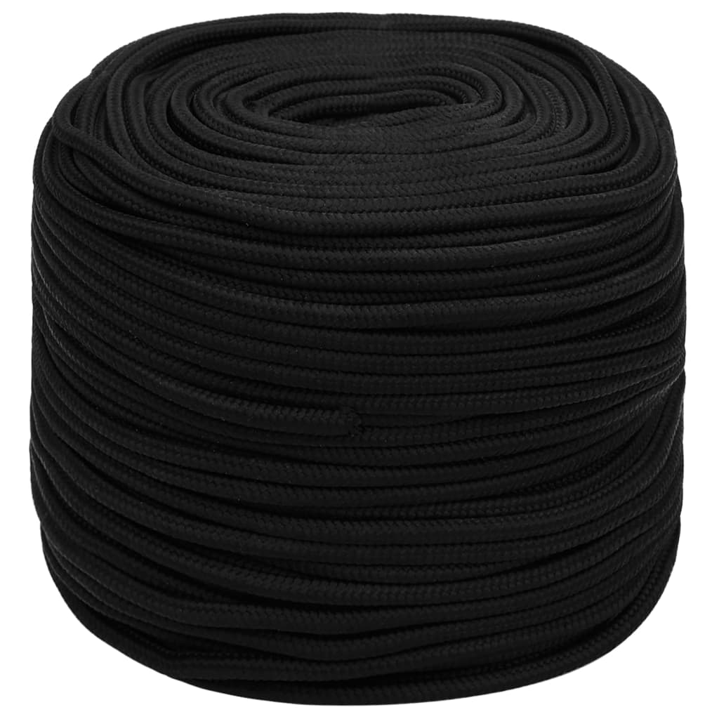 Vidaxl Werkouw 8 mm 25 m polyester sort