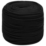 Vidaxl Werkouw 8 mm 25 m polyester sort