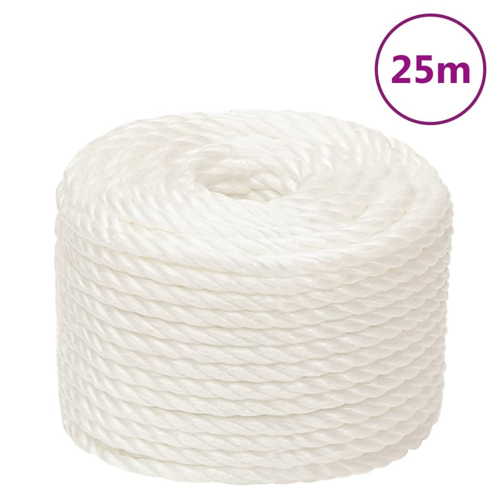 Vidaxl Werkouw 10 mm 25 m Polypropene white