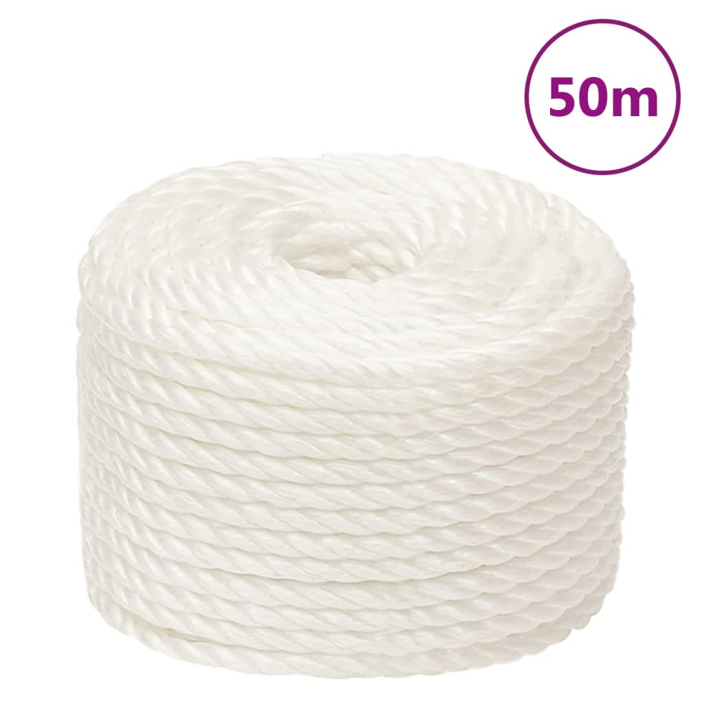Vidaxl werkouw 14 mm 50 m polipropene bela