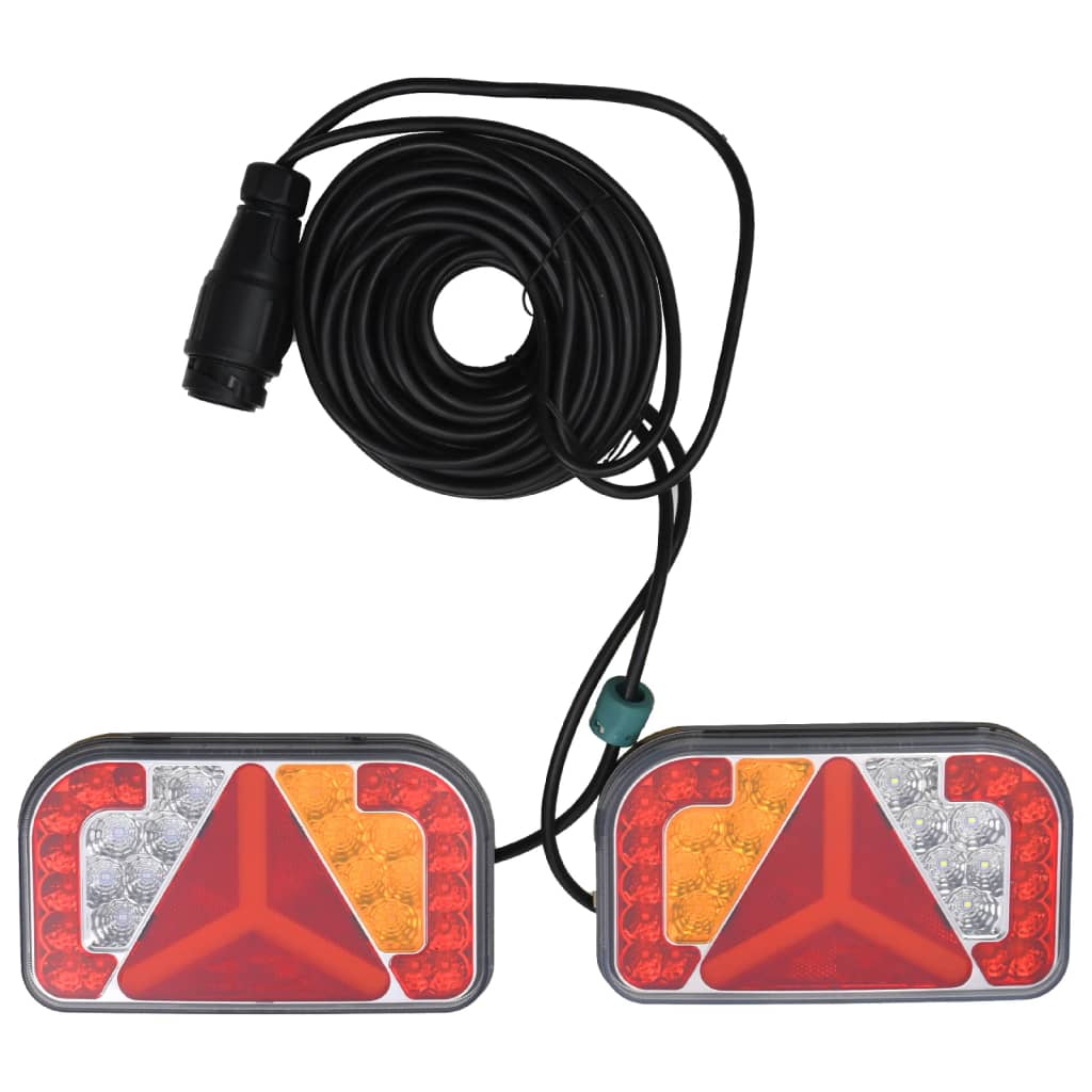 Supporters de Vidaxl 2 Lamp LED 12 V 24x5x14,5 cm rouge