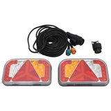 Supporters de Vidaxl 2 Lamp LED 12 V 24x5x14,5 cm rouge