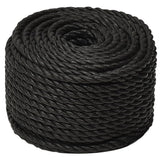 Vidaxl werkouw 20 mm 25 m polipropene črna
