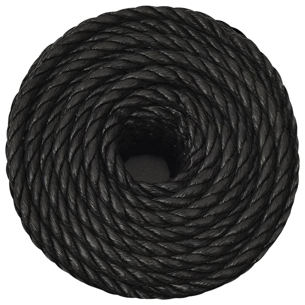Vidaxl werkouw 20 mm 25 m polipropene črna