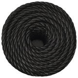 Vidaxl werkouw 20 mm 25 m polipropene črna