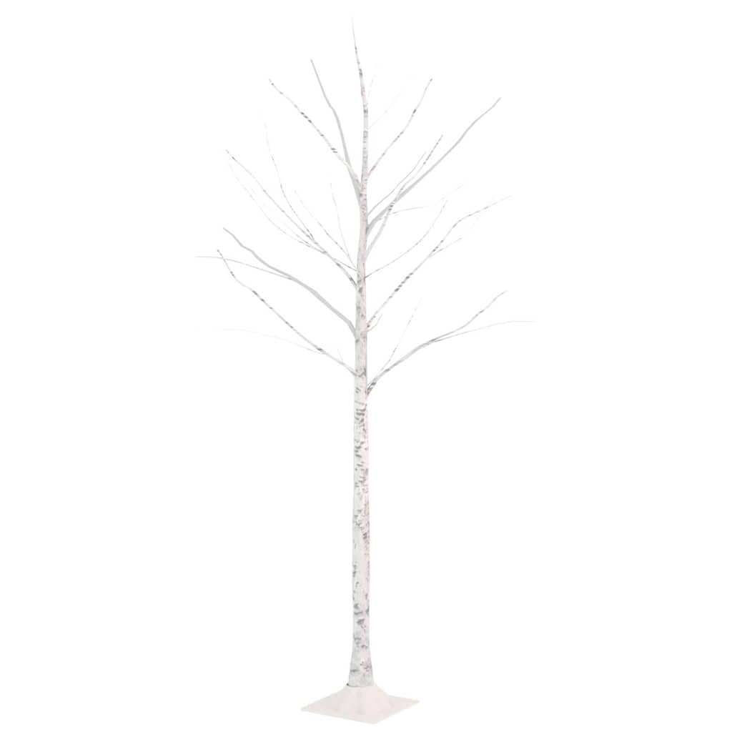 Vidaxl Berkenboom LED 72 LED LED WARM WHITE 150 cm bílý