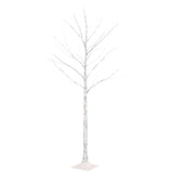 Vidaxl Berkenboom LED 72 LED LED WARM WHITE 150 cm bílý