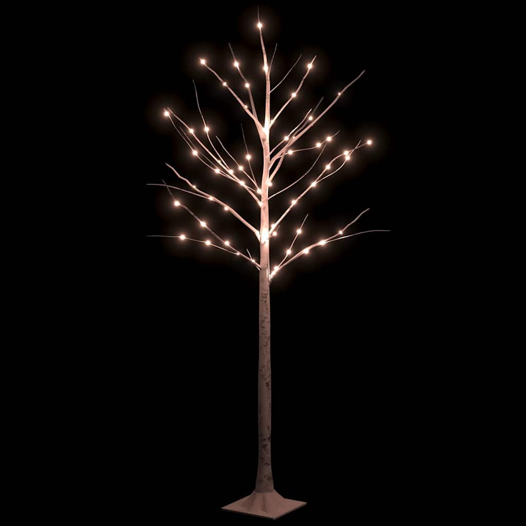 Vidaxl Berkenboom LED 72 LED LED WARM WHITE 150 cm bílý