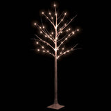Vidaxl Berkenboom LED 72 LED LED WARM WHITE 150 cm bílý