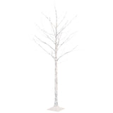 Vidaxl Berkenboom LED 96 LEDS blanc chaud 180 cm blanc