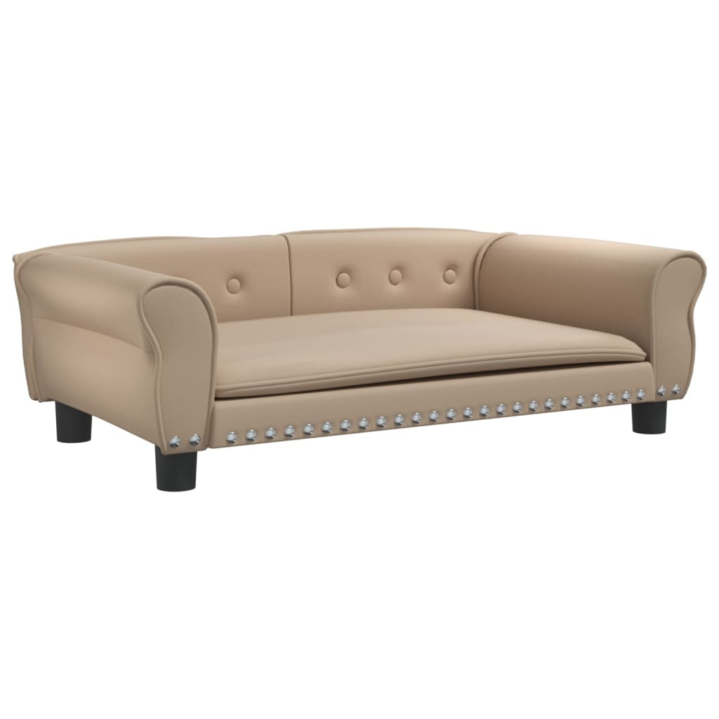 Vidaxl hundkorg 95x55x30 cm konstgjorda läder cappuccinocolid
