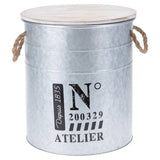 H S Collection 3-part storage box set with rope zinc