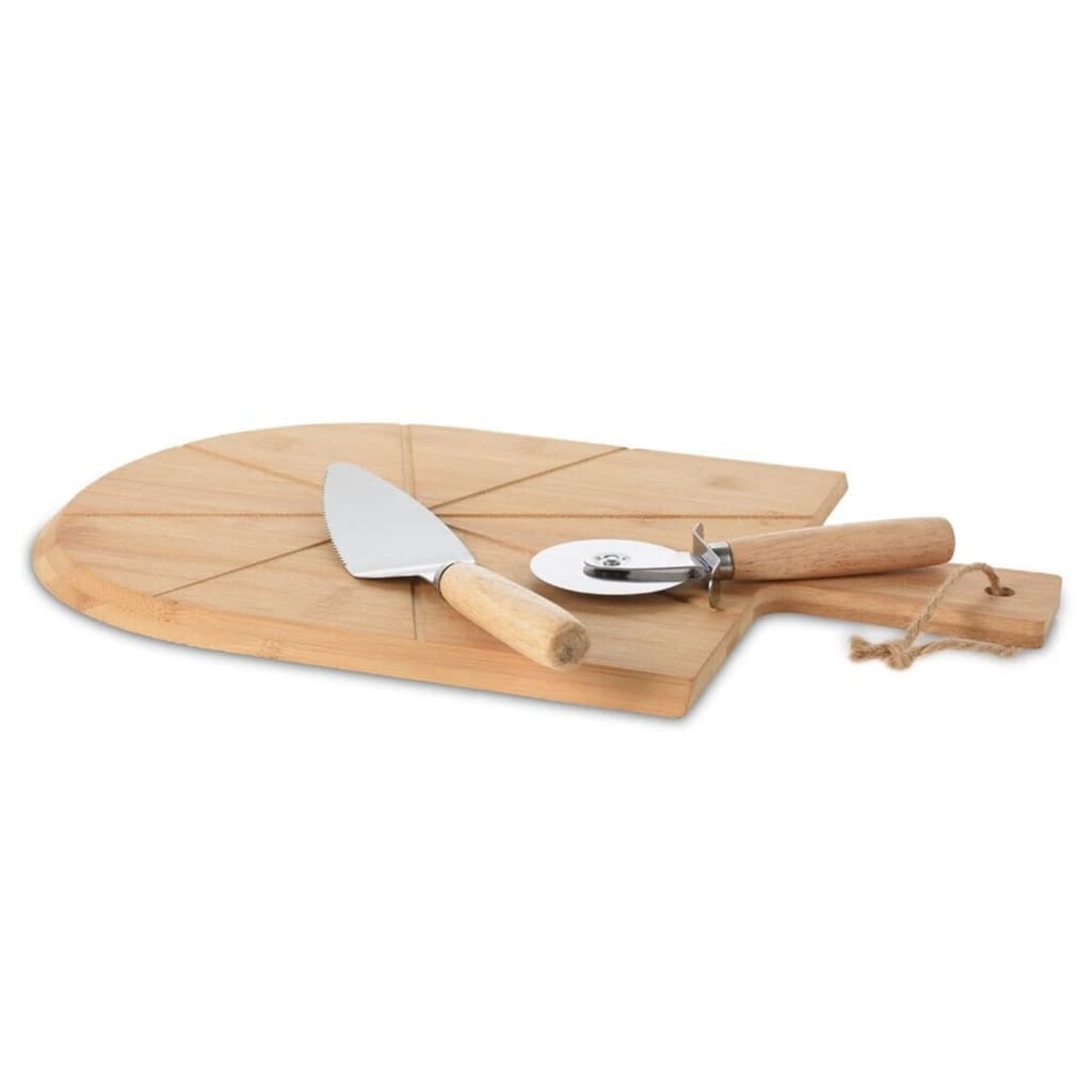 Excellent Houseware 3-part Pizzasnijs Set 43x30 cm Bamboo