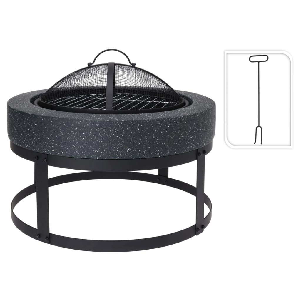 Progarden Progarden Fire Bowl s grilem kolem 50,5x50,5x37 cm černá