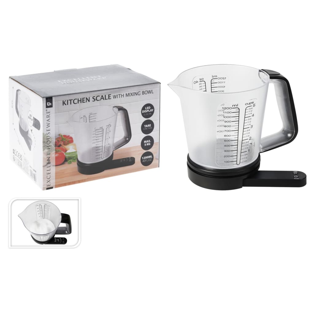 Doskonała skala kuchenna w domu z miarą kubka 1200 ml