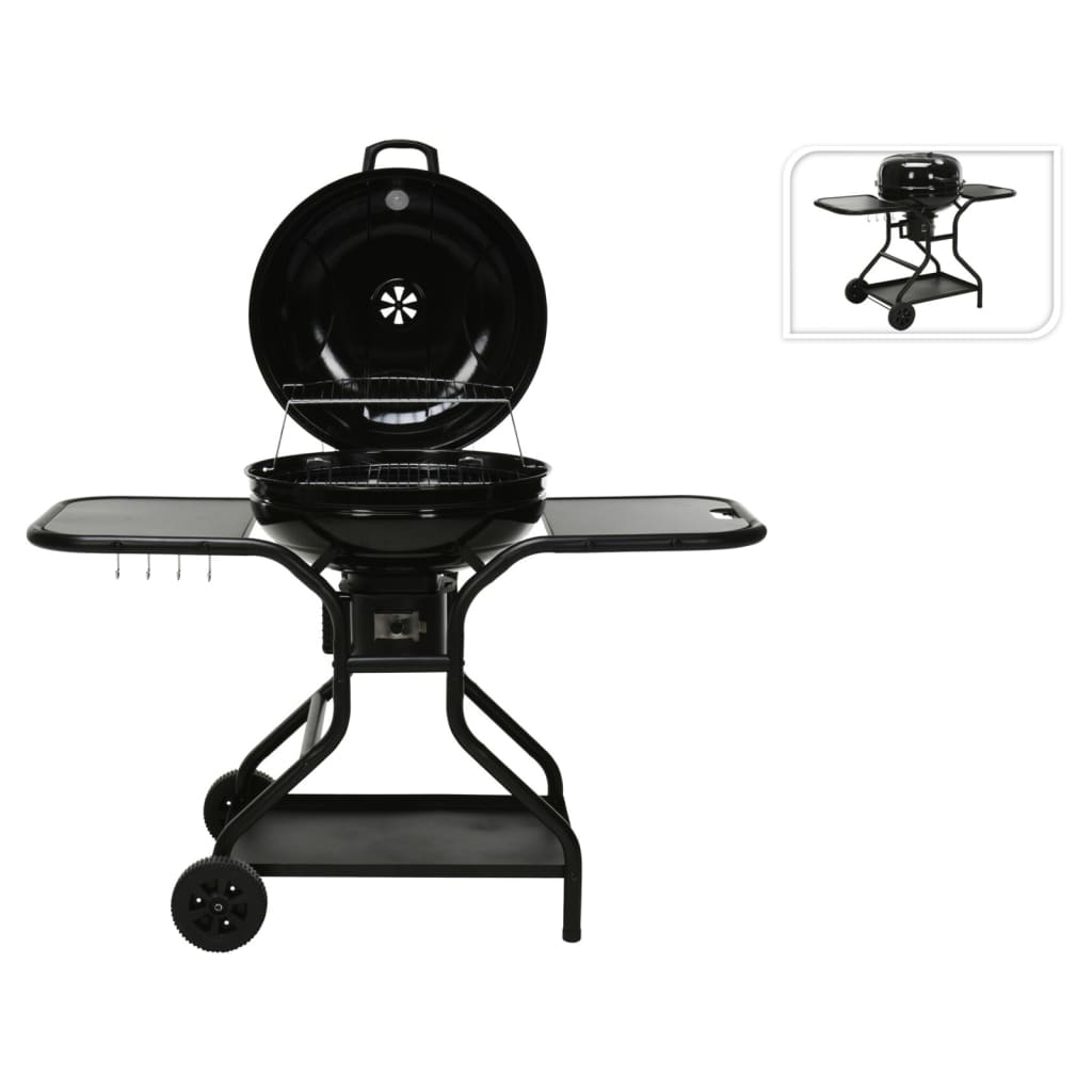 Progarden Progarden Grill sur roues avec table d'appoint noire