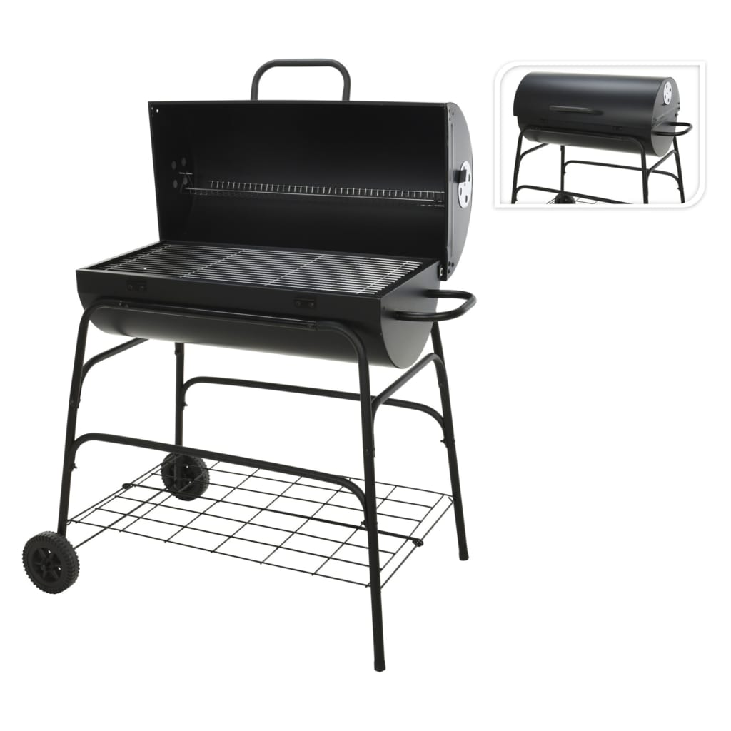 Progarden progarden charcoal barbecue on wheels cylindrical