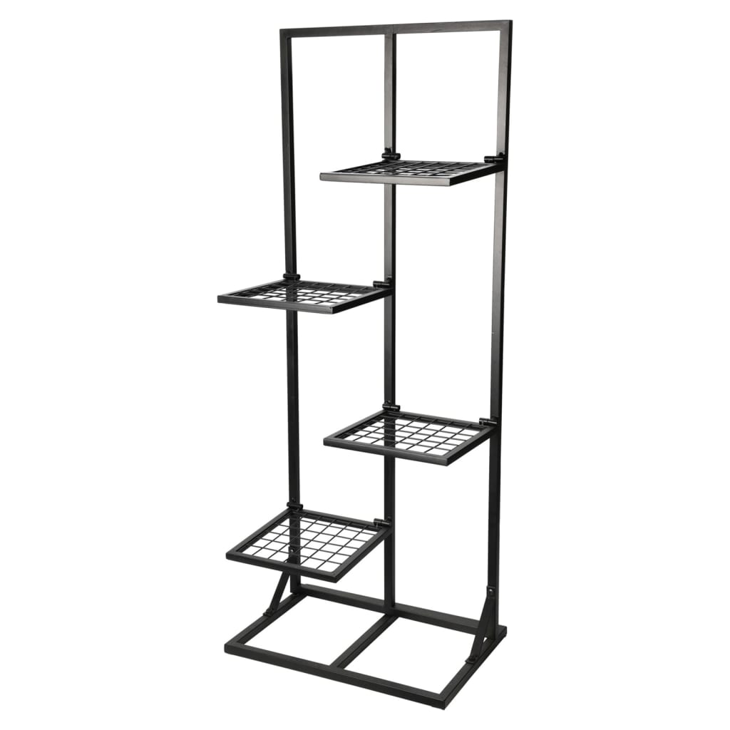 Progarden rastlinski stojalo s 4 policami 40x27x102 cm črna
